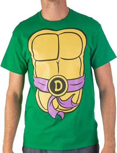 Vista 3 de Teenage Mutant Ninja Turtles Camiseta de disfraz para hombre TMNT