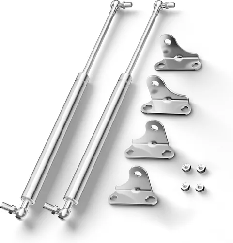 Vista 11 de Vepagoo Amortiguadores de gas de 20 pulgadas, 10 libras/45N con soportes de montaje, tapa de almacenamiento para caja de TV, trampa, puerta, barco