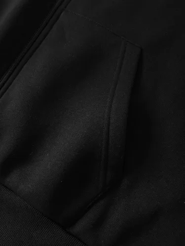 Vista 4 de GORGLITTER Sudadera con capucha y cremallera para hombre, con bloques de color, manga larga, con bolsillos
