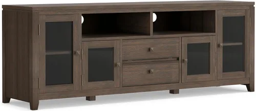 Vista 14 de Soporte Cosmopolitan de SIMPLIHOME de madera maciza negra de 48 pulgadas para televisores de hasta 50 pulgadas de ancho