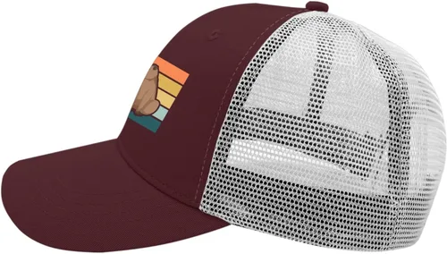 Vista 3 de devor Gorras introvertidas pero dispuestas a discutir Capybaras - Gorras de béisbol ajustables para mujer