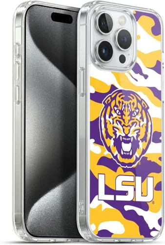 Vista 150 de Head Case Designs Funda de gel suave con licencia oficial de la Universidad Estatal de Louisiana LSU Camou compatible con Apple iPhone 7 Plus/iPhone