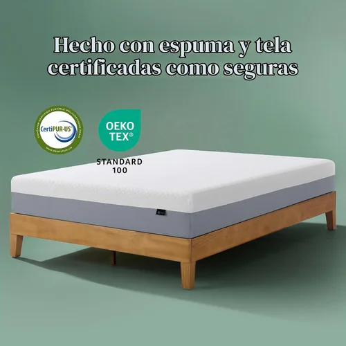 Vista 5 de Zinus Colchón de espuma viscoelástica esencial de té verde individual de 8