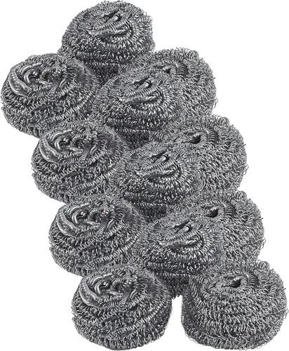 Vista 11 de Estropajos de nailon, para platos, ollas y estufas, estropajos de malla duraderos, para una limpieza resistente. Estropajos de nailon para platos