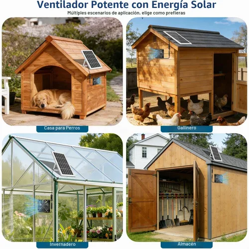Vista 13 de Extractor solar, ventilador de ventilación de panel solar IP68 impermeable de 20 W, kit de ventilador alimentado por energía solar, ventilador