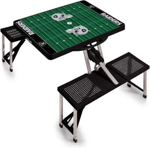 Vista 17 de Picnic TIME NFL Football Field Folding Picnic Table, Camping Table, Outdoor Table with Umbrella Hole