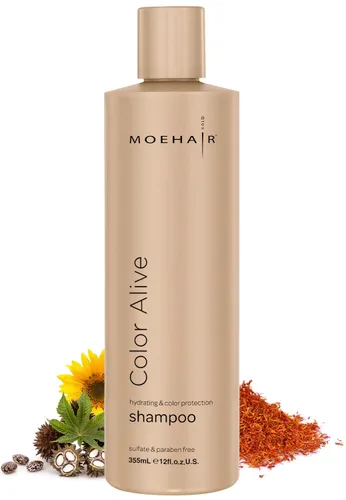 Vista 10 de MOEHAIR Acondicionador Color Alive (12 onzas líquidas), acondicionador hidratante y nutritivo para cabello teñido Reduce la sequedad del cuero
