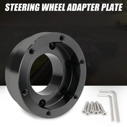 Vista 5 de Htostar Racing Steering Wheel Adapter Plate 70MM 2.75" Compatible With Logitech G29 G920 G923 Sparco Set