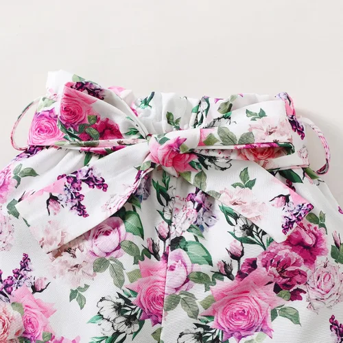 Vista 7 de Mioglrie Conjunto de ropa para bebé recién nacida, conjunto de pantalones cortos, lindos trajes de verano para bebés, ropa de bebé de algodón