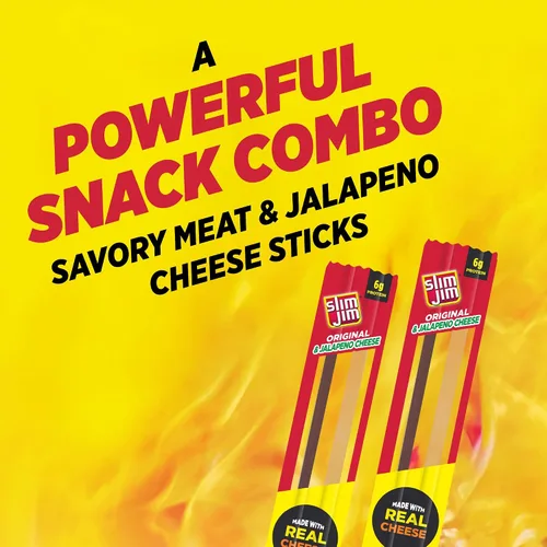 Vista 6 de Slim Jim Original Beef Snack Stick 'N Jalapeño Cheese, 1.5 oz