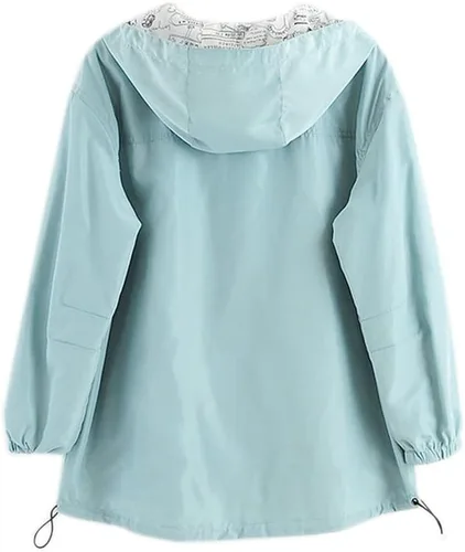 Vista 2 de Harajuku Pastel Bebé Azul Bomber Chaqueta Sudaderas Dos Lados