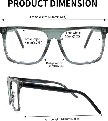 Vista 4 de Zeelool Elegante montura de gafas de aviador de gran tamaño para mujeres y hombres con lente transparente sin receta ZWA881835