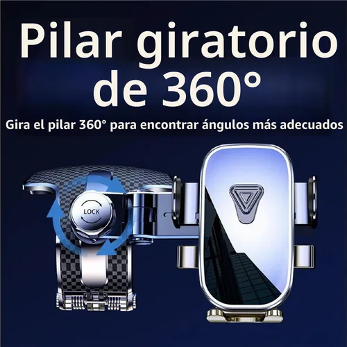 Vista 2 de Soporte de teléfono para tablero de instrumentos de 360°, soporte para teléfono de automóvil, ángulo de visión de rotación ajustable, compatible