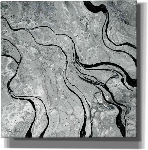 Vista 5 de Epic Graffiti 'Abstracto en gris V' por Cindy Jacobs, arte de pared en lienzo, 12 x 12 pulgadas