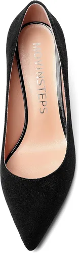 Vista 3 de Zapatos de tacón medio grueso para mujer, con puntera puntiaguda, de 2.5 pulgadas