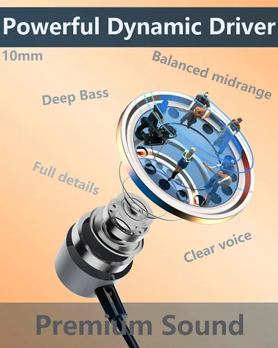 Vista 8 de ZXQ Auriculares Bluetooth con banda para el cuello con clip de solapa con micrófono, clip magnético intrauditivo inalámbrico para deportes Gris