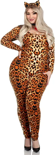 Vista 6 de Leg Avenue Lycra Catsuit Cougar Disfraz adulto