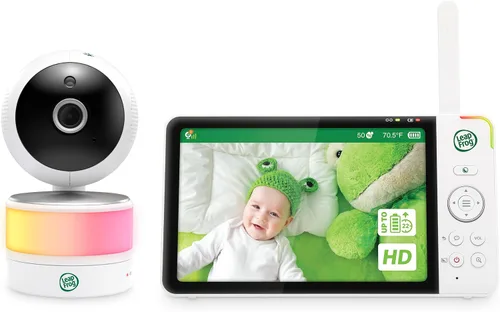 Vista 19 de LeapFrog Monitor de video para bebés: pantalla a color de 5 pulgadas, batería de 31 horas, FHSS seguro sin WiFi, zoom panorámico remoto, visión