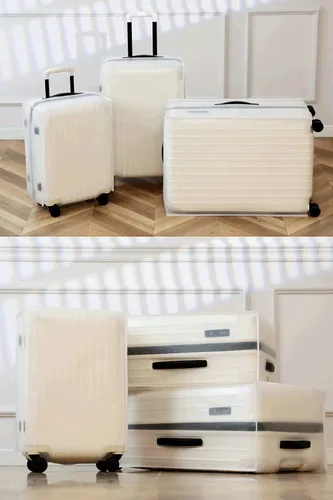 Vista 3 de 20 22 24 28 pulgadas equipaje cubierta protector bolsa EVA plástico transparente maleta cubierta protectores viaje equipaje manga protector