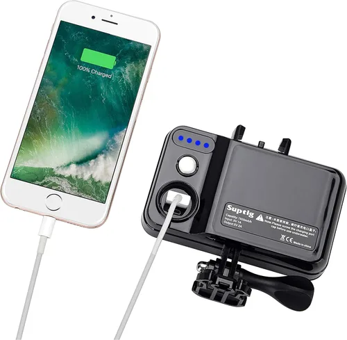Vista 8 de Suptig Cargador Portátil, Paquete de Batería de 7800mAh, Banco de Energía, Compatible con Gopro Hero 13 Hero 12 11 10 9 8 7 6 5 4 3 3+ Hero Session