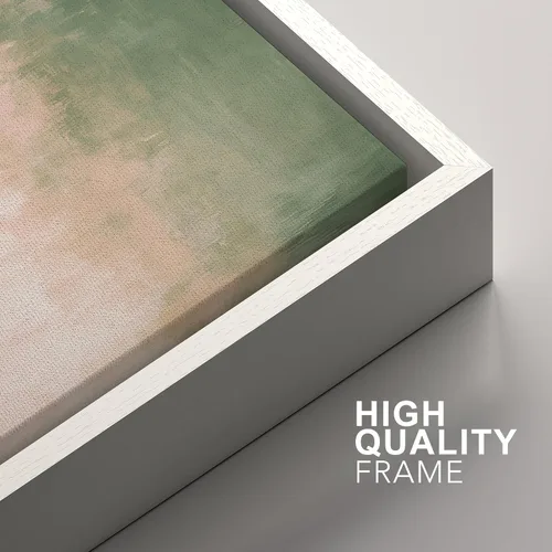 Vista 398 de SIGNFORD - Set de obras de arte en lienzo enmarcado para pared, ilustraciones abstractas de neblina del desierto en tonos neutros beige y marrón