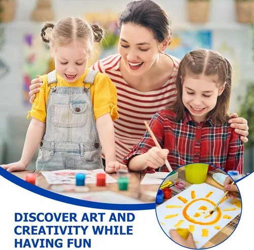 Vista 6 de 100 hojas de papel de acuarela de 3 tamaños, pintura a granel, papel blanco de prensa en frío, papel de color de agua para artistas, niños