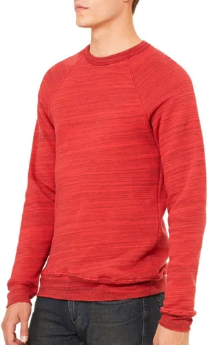 Vista 30 de Bella Canvas Sudadera de forro polar de esponja con cuello redondo (3901), Gris oscuro (Dark Grey Marble Fleck), M
