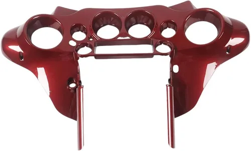 Vista 3 de Carenado interior delantero rojo Batwing compatible con Harley Touring Street Glide Electra Glide FLHT FLHTC 1996-2013
