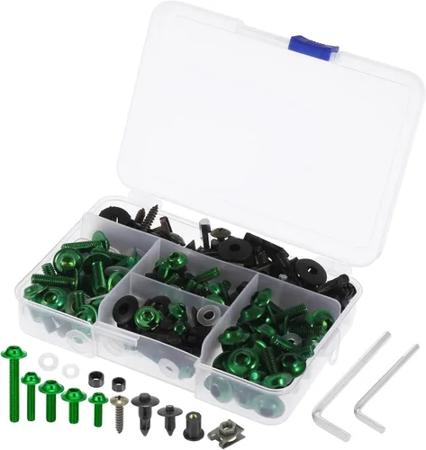 Vista 14 de F FIERCE CYCLE 195 Uds. Universal motocicleta carenado cuerpo pernos sujetadores clips tornillos tuercas negro para Kawasaki para Suzuki para Honda
