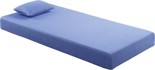 Vista 5 de Lexicon Cantus - Juego de colchón de espuma viscoelástica con gel de 7 pulgadas, tamaño individual, color azul