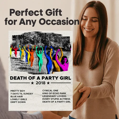 Vista 8 de Muerte de una Chica de Fiesta Moody Indie - Póster de Tv Girl - Póster Muerte de una Chica de Fiesta - Decoración de Tv Girl para Dormitorio
