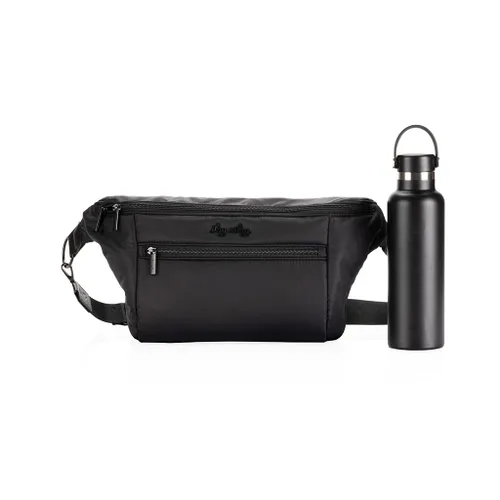 Vista 8 de Itzy Ritzy Riñonera para pañales, bolsa cruzada con cambiador (negro)
