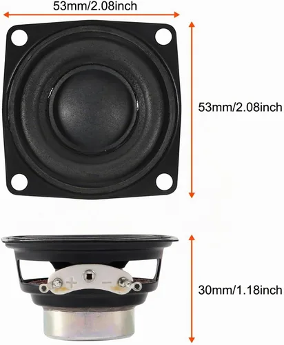 Vista 2 de ACEIRMC 2 pulgadas 4 Ohm 10 W Altavoz de audio estéreo de rango completo, woofer, para Arduino (10 unidades)