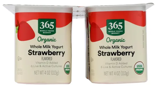 Vista 8 de 365 by Whole Foods Market, Yogurt Strawberry 6Pk Organic, 24 oz