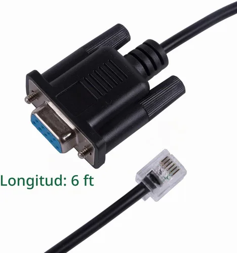 Vista 4 de DB9 Serial RS232 a RJ12 6P6C Cable adaptador para APC PDU 940-0144A