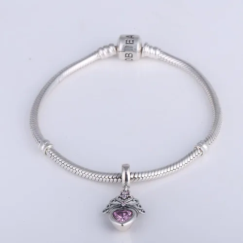 Vista 4 de Dijes de tortuga marina de plata de ley 925 para mascotas Pandora pulsera europea