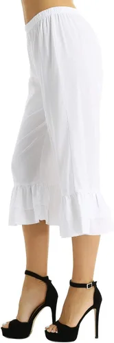 Vista 4 de Renvena Mujeres Adulto Renaissance Volantes Dobladillo Bloomers Fancy Dress Pantalones Largos Pantalones Pantalones Pantalones