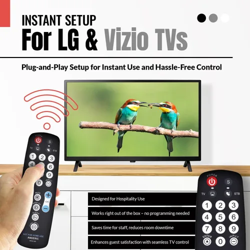 Vista 3 de Anderic EzWipe - Mando a distancia universal para TV, 1 dispositivo, solo