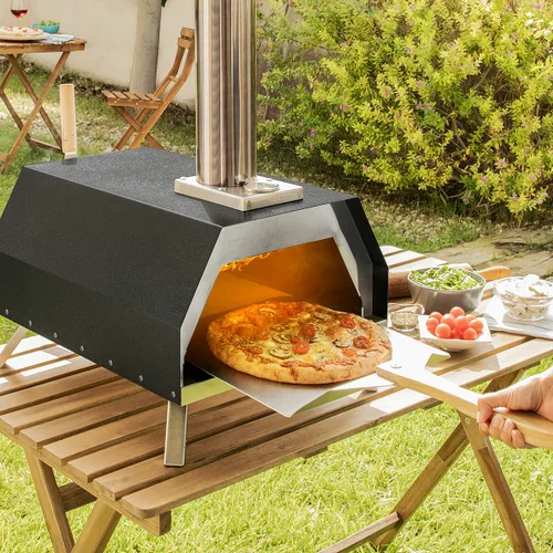 Vista 4 de Horno para Pizza de Pellets con Accesorios Pizzahven InnovaGoods