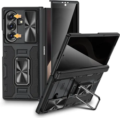 Vista 40 de VEGO Funda para Galaxy Z Fold 4 con Cubierta de Cámara Deslizante y Protección de Bisagra Funda con Protector de Pantalla Soporte Magnético de 360°