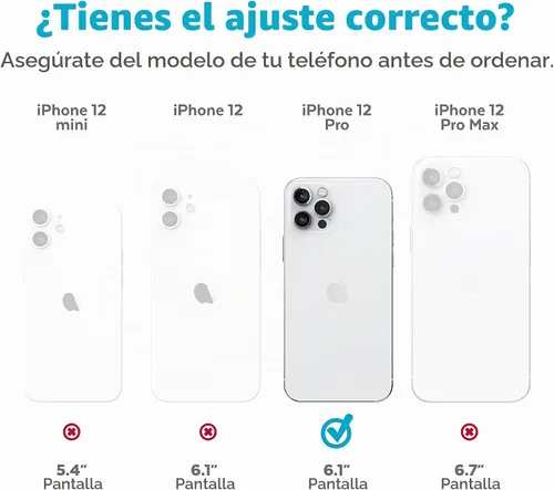 Vista 8 de Speck Products Presidio2 PRO - Carcasa para iPhone 12, iPhone 12 Pro Negro/Negro/Blanco