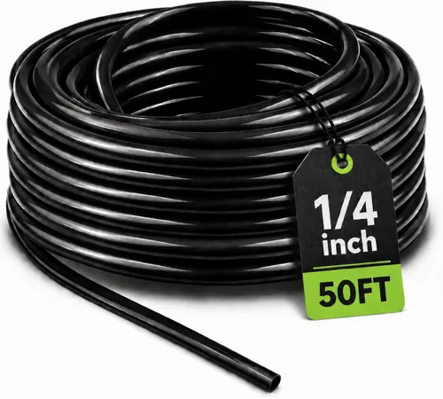 Vista 12 de Bonviee Tubo de riego de 1/2 pulgada con 4 paquetes de conectores de 6 vías, tubo de riego por goteo de 50 pies ideal para sistema de riego