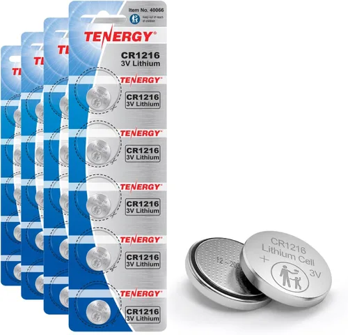 Vista 8 de Tenergy Batería de botón de litio CR1216 de 3 V, para relojes, mini luces LED, termómetros de frente, 10
