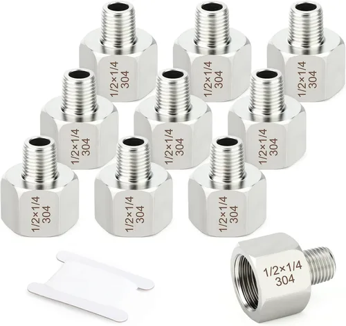 Vista 12 de TAISHER 1 pieza de 25 mm NPT macho x 50 mm NPT hembra, adaptador reductor, pieza de tubería de acero inoxidable 304