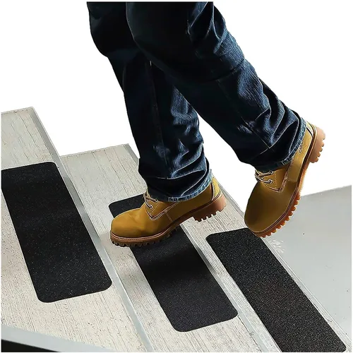 Vista 13 de Cinta de agarre antiderrapante de primera calidad, de grado comercial y de adhesión resistente de 6 x 24 pulgadas para seguridad de escaleras