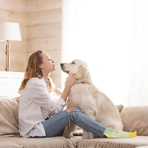 Vista 2 de Knapfold Calcetines para perro para mujer, diseño de perro