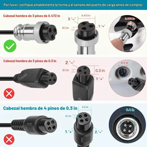 Vista 3 de Cargador rápido de batería de scooter eléctrico de 28V 2A para Razor E100 E200 E200S E175 E300 E300S E500 E225S E325S MX350 MX400 PR200 Pocket Mod