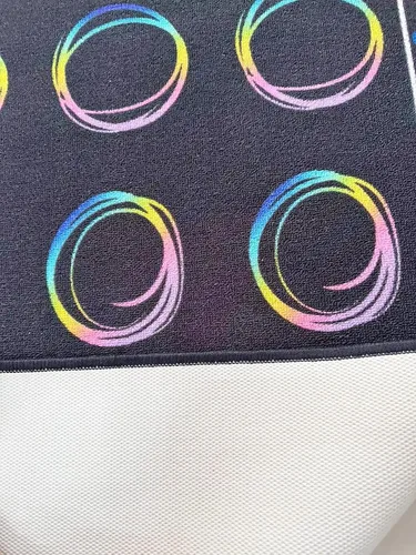 Vista 7 de HUAHOO Alfombra pequeña negra para aula primaria, preescolar, alfombra para el asiento de los profesores con respaldo antideslizante, 5 x 7 pies 6