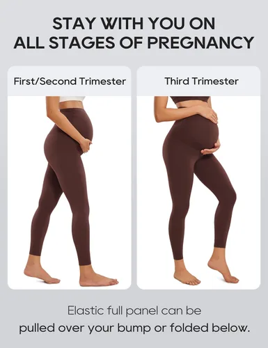 Vista 6 de CRZ YOGA Butterluxe - Leggings de maternidad para mujer, sobre el vientre, 25 pulgadas, pantalones suaves para entrenamiento, yoga, embarazo