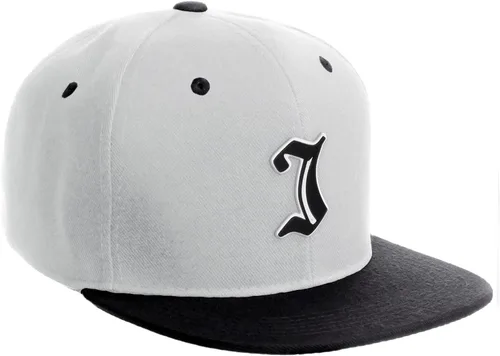 Vista 1548 de Daxton Gorra clásica con visera de billete plano con letras del alfabeto inglés antiguo de la A a la Z